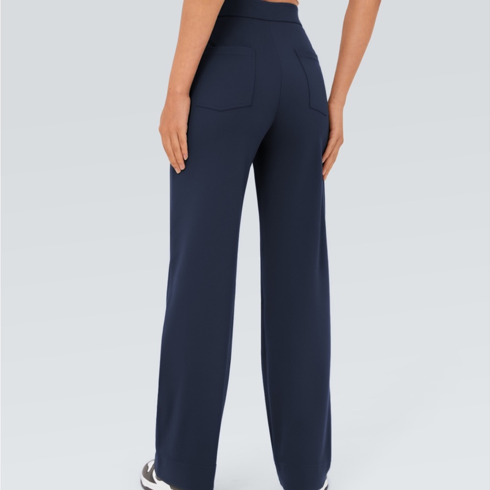 HALARA Navy Wide-Leg Pants - Picture 2 of 12